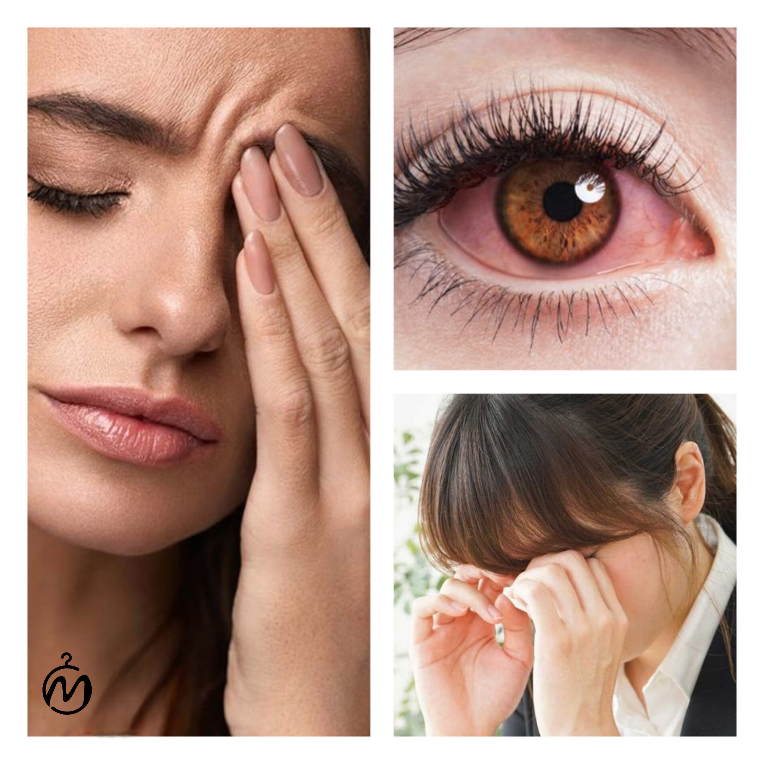 قرمزی چشمها عوارض خوابیدن با آرایش